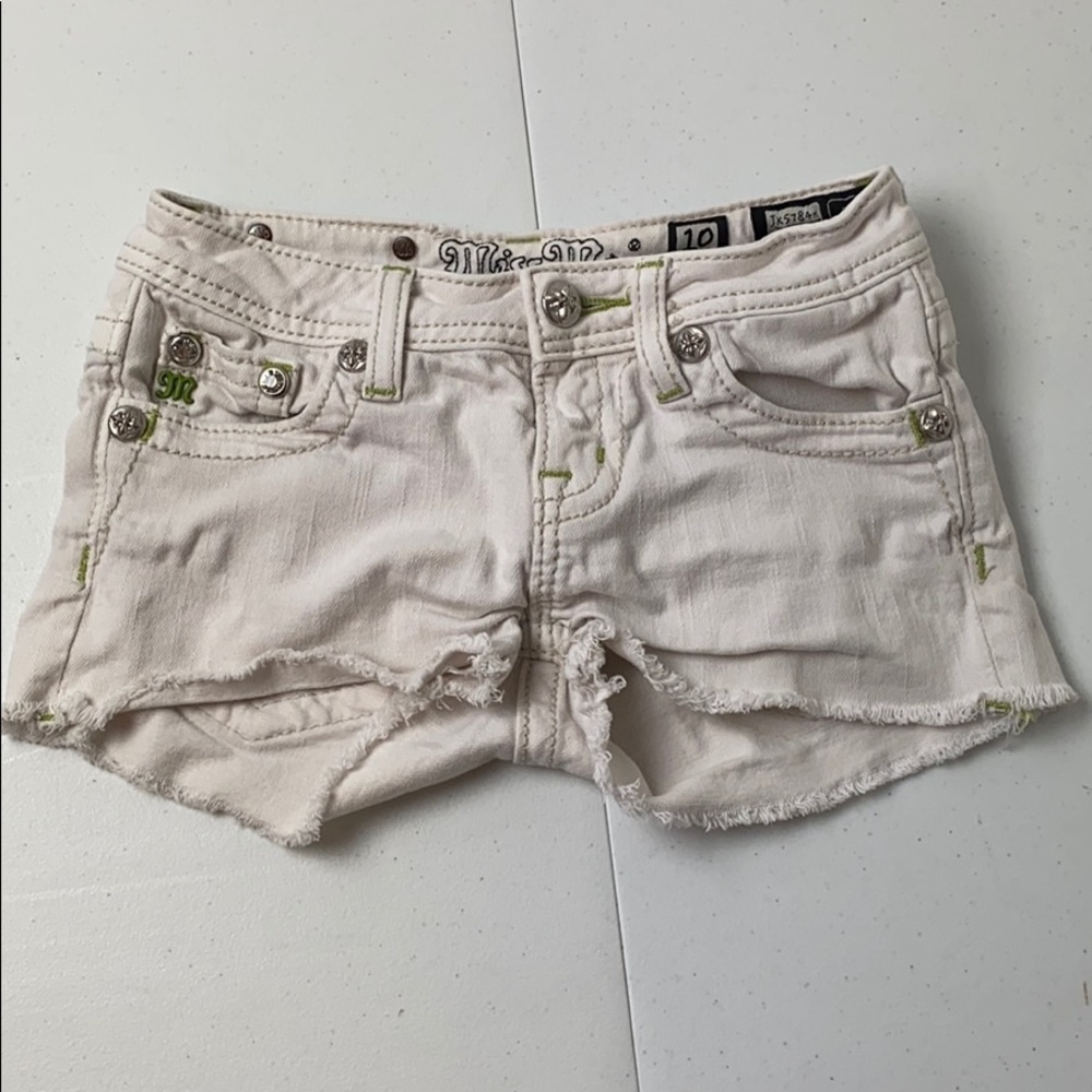 Miss Me Girls 10 Cutoff Shorts White JK5784H